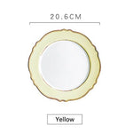 Gold Inlay Ceramic Dinner Plate