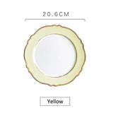 Gold Inlay Ceramic Dinner Plate