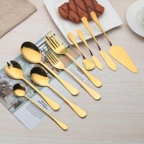 Gold Color Long Handle Spoons