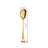 Gold Color Long Handle Spoons