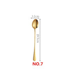 Gold Color Long Handle Spoons