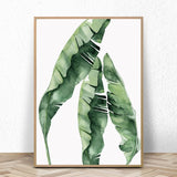 Watercolor Leaves Wall Art Canvas