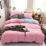 Double Patchwork Solid Duvet Covers