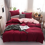 Double Patchwork Solid Duvet Covers