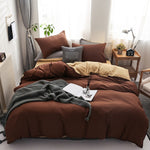 Double Patchwork Solid Duvet Covers