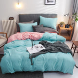 Double Patchwork Solid Duvet Covers