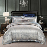 New Luxury Silk Jacquard Duvet Cover