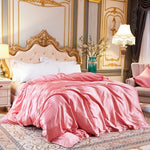 Duvet cover Solid color satin silk