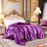 Duvet cover Solid color satin silk