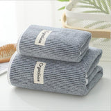 Charcoal Coral Velvet Bath Towel