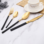 Gold Silver Western  Steel Cutlery Set