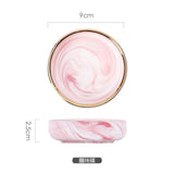 Pink Marble Ceramic Bowl Platere