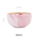 Pink Marble Ceramic Bowl Platere