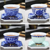 Blue and White Flower Tea Cup