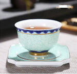 Blue and White Flower Tea Cup