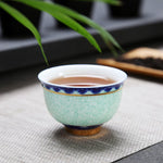 Blue and White Flower Tea Cup