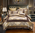 Golden Red Wedding Bedding set