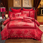 Golden Red Wedding Bedding set